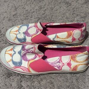Coach Kaycee Poppy Dream Multicolor Slip On Shoes Size 7.5